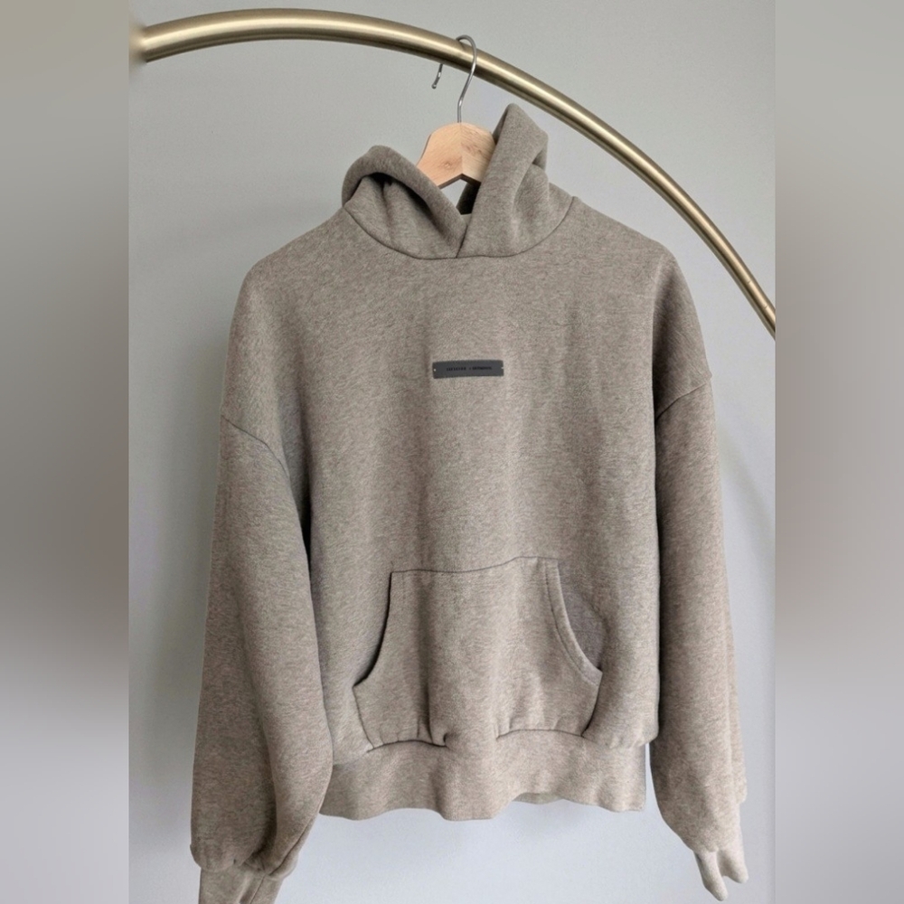 Fear of God Essentials Metallic Classic Hoodie In Homestead Heather